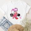 Women Tshirts Short Sleeve Nail Art Fingernail Ladies Fashion Casual Summer Clothes Female Tee Graphic T-shirt Clothing