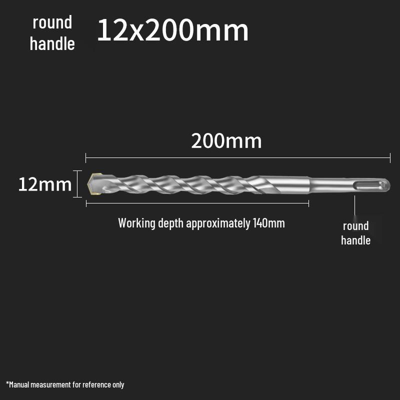 Сверло ударное 4-зубое с квадратным хвостовиком для бетона, сверло 2-зубое с круглым хвостовиком для расширения отверстий 150 мм