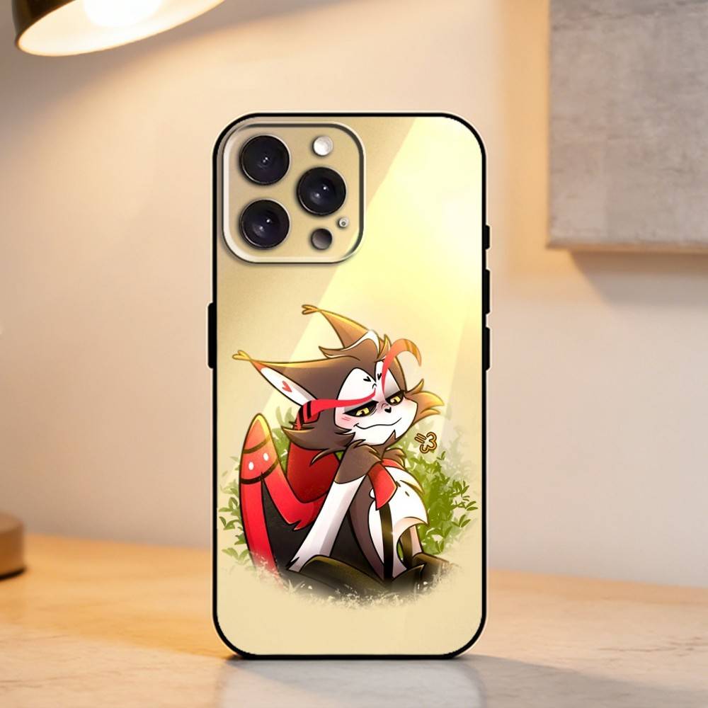H-Hazbin Hotel H-Husk Чехол для телефона для iPhone 17,16,15,14,13,12,11 Plus,Pro Max,XS,Мягкий силиконовый черный чехол