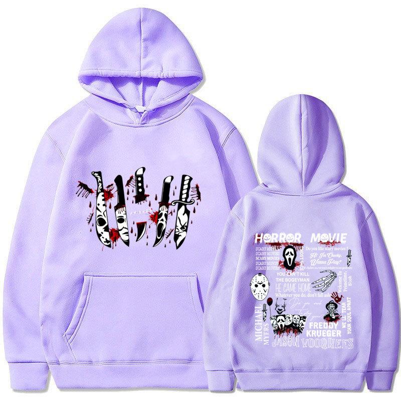 Friends Knife Horror Movie Halloween Hoodies Causal Unisex Hoodies
