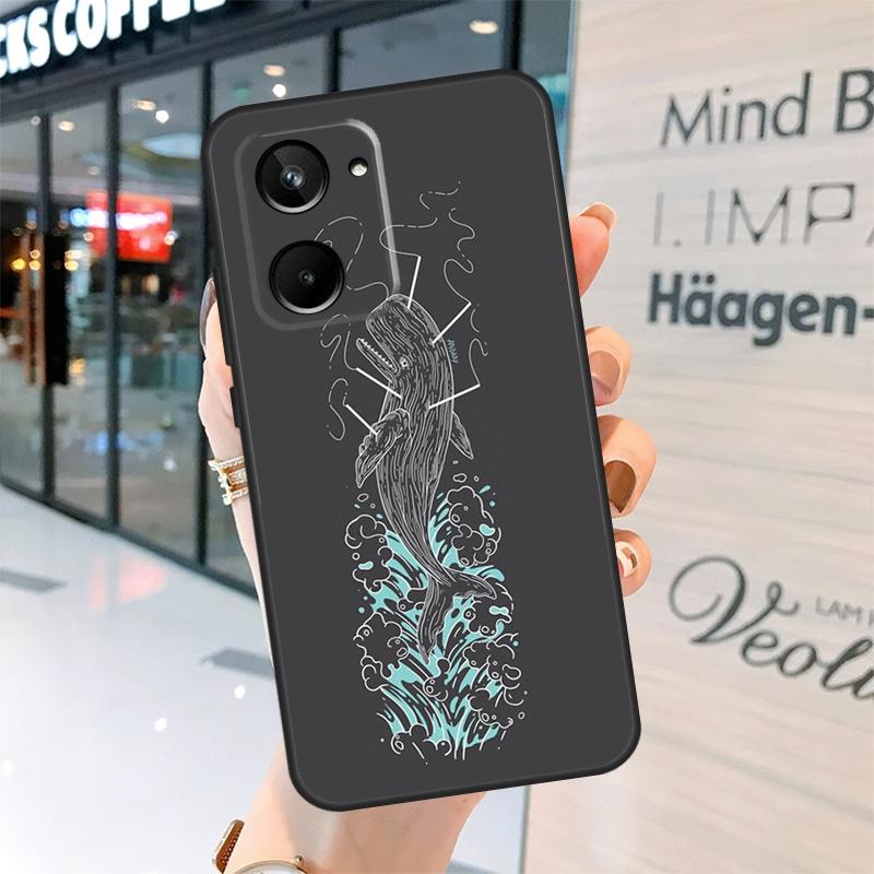 Whale Fish Wave Sea Case For Realme 15 Pro 12 11 13 14 Pro Plus GT6 GT7 C55 C51 C53 C25 C63 C61 C65 C67 C71 C75