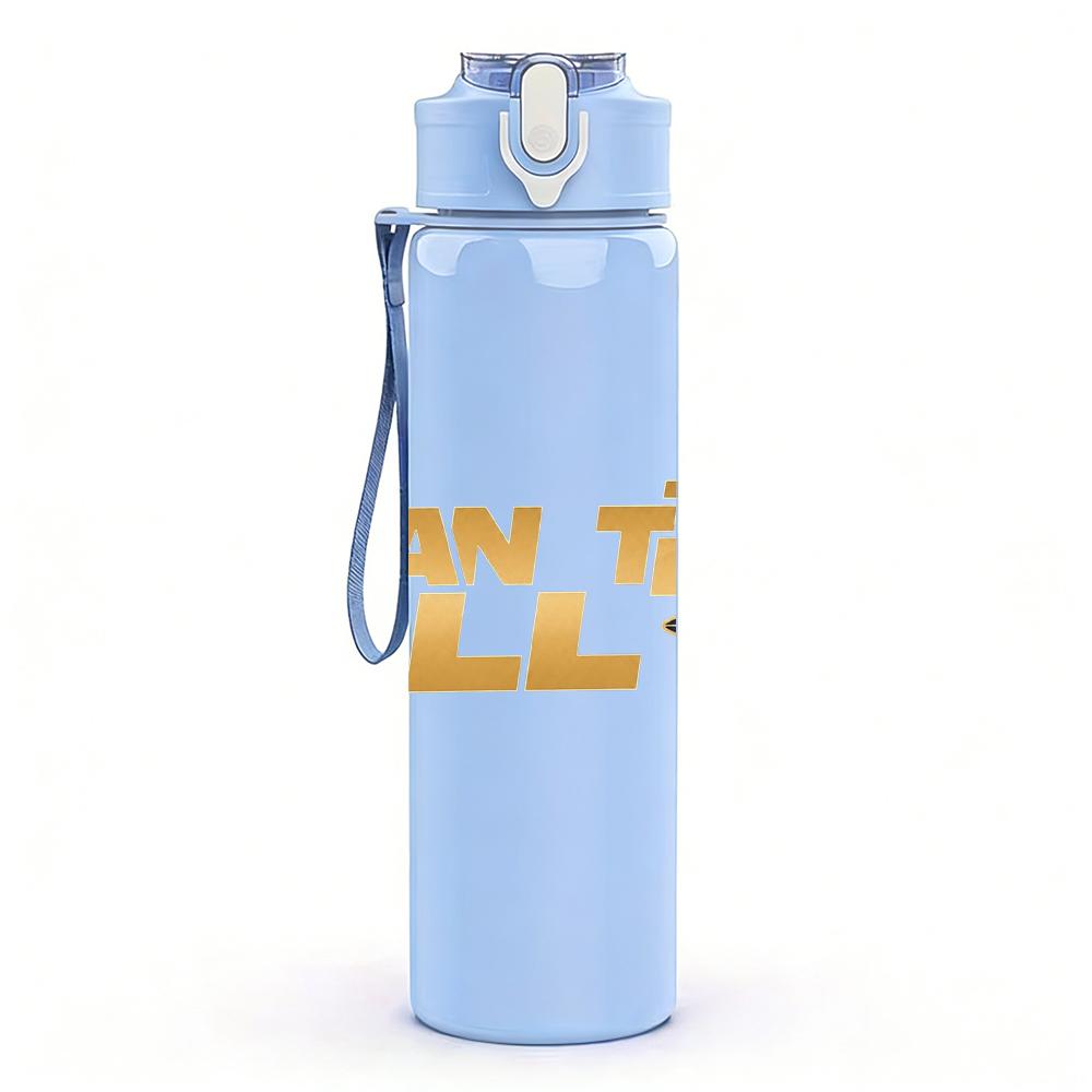 1PC Win It All Vintage Text Logo Print 750ml Portable Sports Water Bottle Leakproof Travel Gym Drink Cup