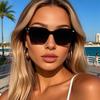 Black Sunglasses Women'S Large Frame Sunglasses High-End Sunglasses Men'S Uv Protection Tide
