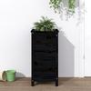 VidaXL Planter Black 40x40x78 Cm Solid Pine Wood 825279