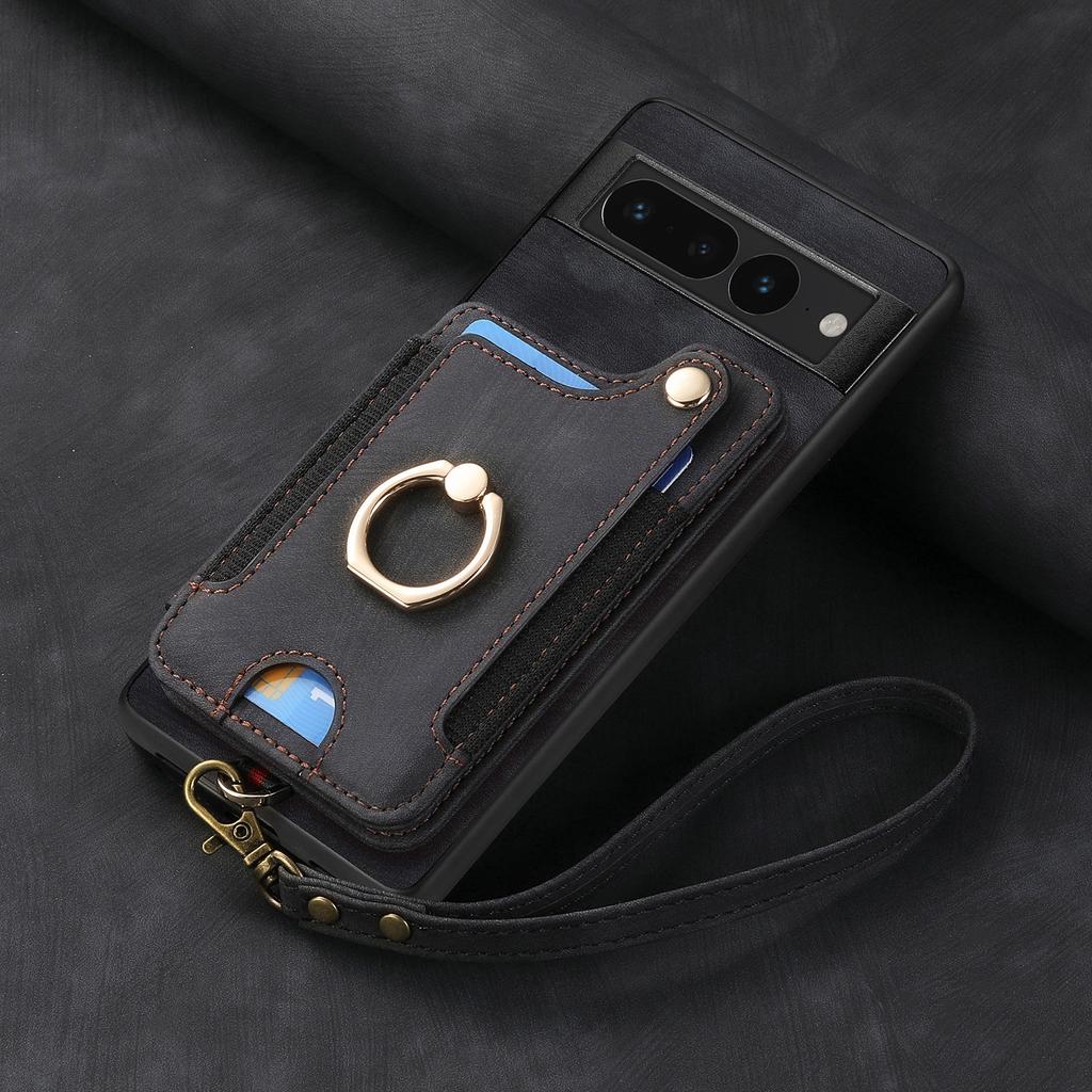 Кожаный чехол-кошелек с RFID-картами для Google Pixel 8 7 Pro 7A 8 6A 6, магнитный кольцевой держатель, подставка, задняя крышка, Fundas Coque