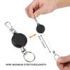 5/10 Pcs 60cm Key Holder Steel Wire Rope Badge Reel Holder Durable Extendable Keychain  ID Badge