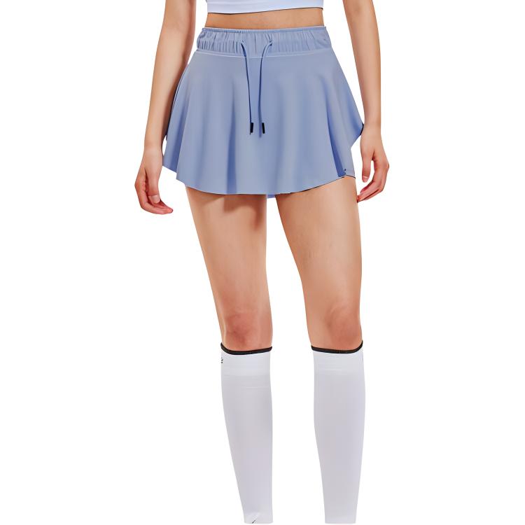 Under Armour SS24 Motion Essential Split Solid Color Drawstring High Tayle Training Airful Casual Skirt Women Skirts Light-Blue Purple 1383636-539