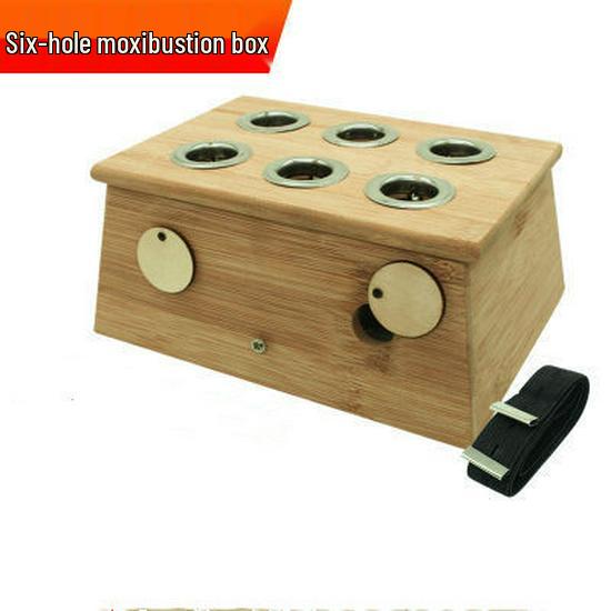 Yaoyibaobao Portable Bamboo Moxibustion Box for Home Use - Single-Hole Moxa Heat Therapy Stick