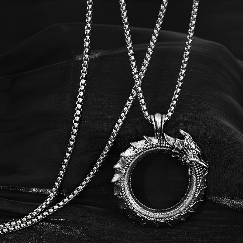Viking Circle Dragon Necklace