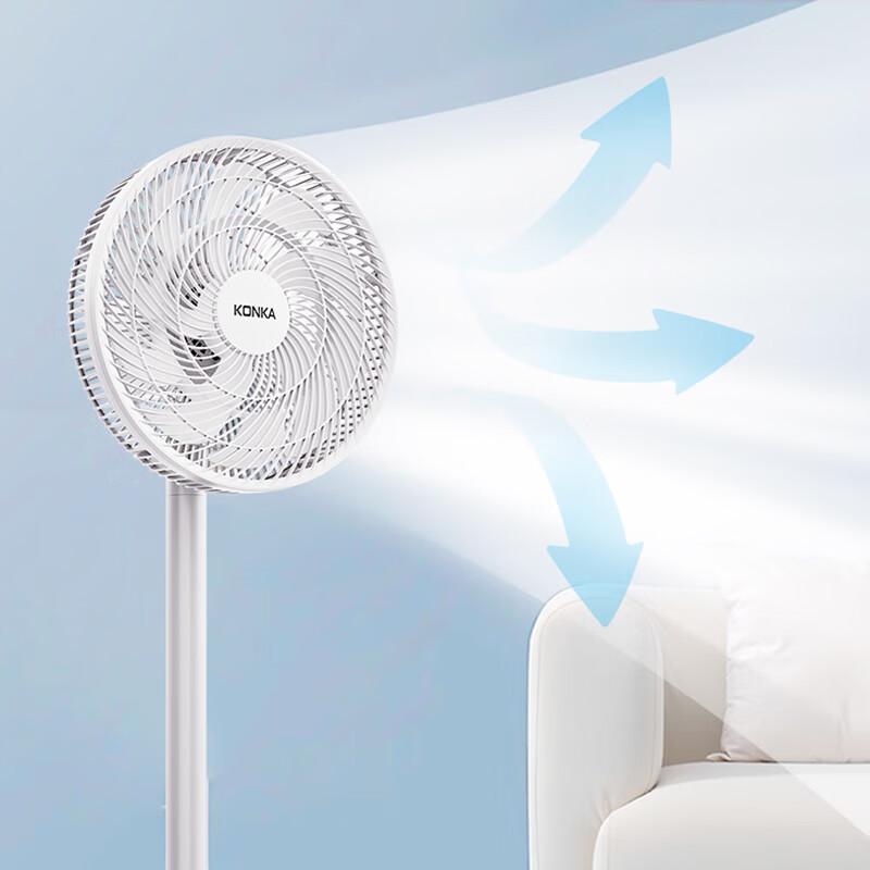 Konka KLDS-2401 10-Blade Mechanical Oscillating Floor Fan CN plug (adapter included)