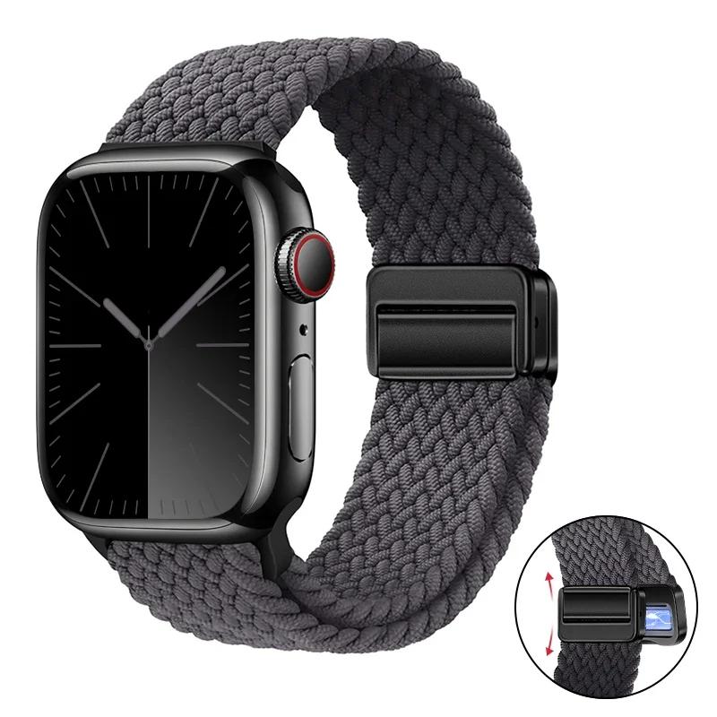Нейлоновый браслет для Apple Watch ремешок 10 9 8 7 46мм 42мм 45мм 41мм Ultra 2 49мм Ремешок для iWatch Серии 6 5 4 3 SE 44мм 40мм Ремешок