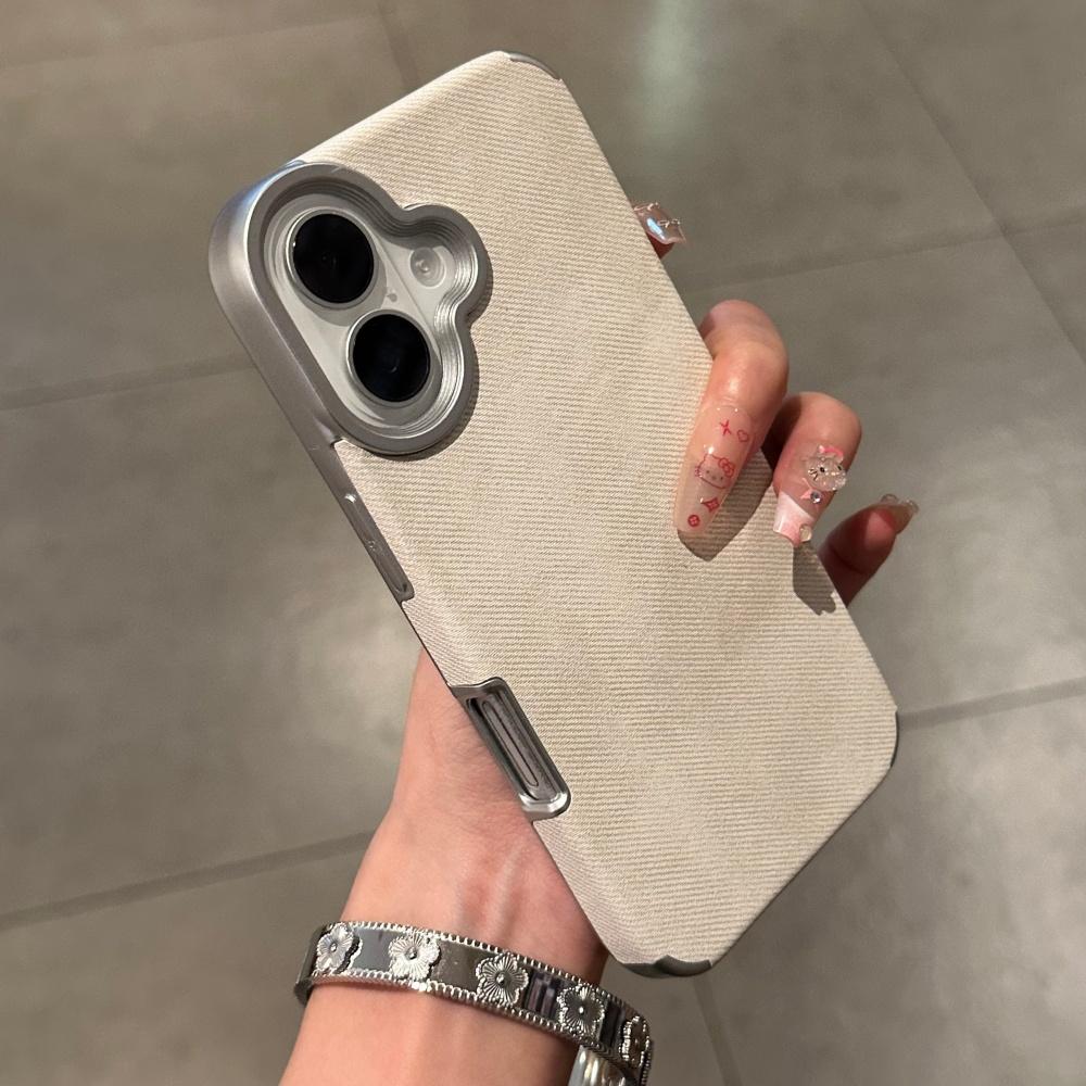 Роскошный джинсовый чехол с мягким покрытием для iPhone 17 Air 16 15 14 Plus 13 12 11 Pro Max Ударопрочный бампер Тканевая крышка Capa