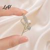 Fashion Lapel Accessory Ear of Wheat Faux Pearl Brooch Rhinestone Leaf Alloy Pin Daily Wear Brooch Sweater Cardigan Coat Business Suit Clothing