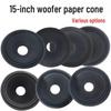 15-дюймовый Низкочастотный Динамик с Бумажным Диффузором и Пенопластовым Подвесом - Сквозное Отверстие в Центре, Двойной/Тройной Подвес, Аксессуары для Барабанной Бумаги