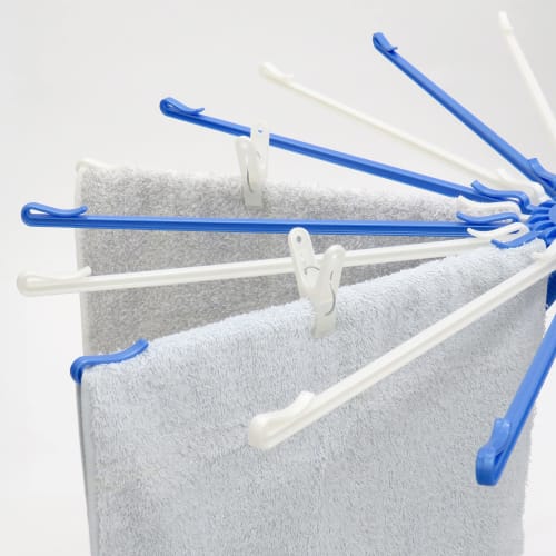Towa Sangyo Neosoul Clothespins, Whole Hanger Pinch, White/Blue, Approx. 4.4 X 1.4 X 6cm, Pack of 10
