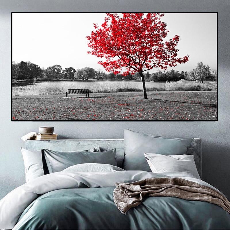 Древо жизни Густав Климт Пейзаж Цветы Настенная картина на холсте Скандинавский постер с принтом Картина для гостиной Домашний декор