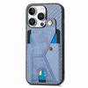 For iPhone 16 Pro Max Case K-Shaped Kickstand Leather+PC+TPU Phone Cover