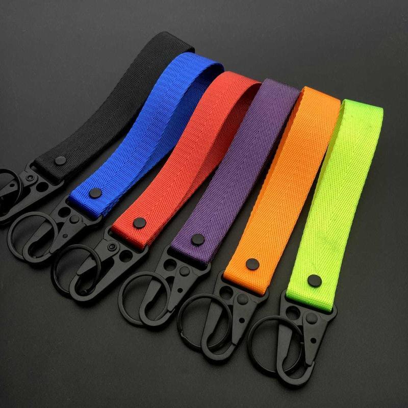 Keychain Wrist Strap Heavy Duty Colorful Nylon Webbing Strong Hanging Lanyard for Phone Wallet Travel Accessories