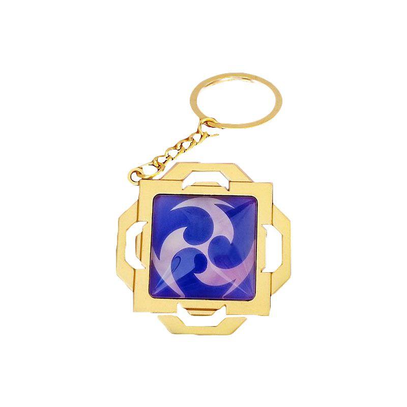 Брелок Genshin Impact Семь Элементов с Дизайном Гео Анемо Электро Дендро Гидро Пиро Крио