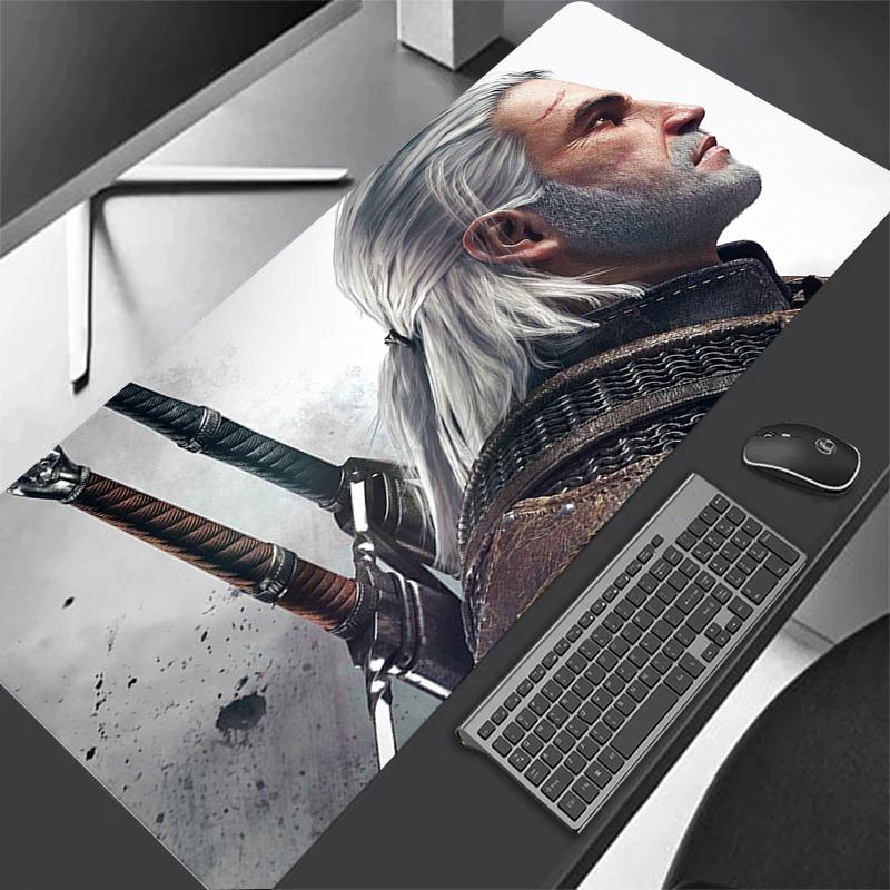 T-The W-Witchers 3 W-Wilds H-Hunt Mouse Pad Desk Accessories Office 900x400mm Mouse Pad Anime Carpet Desk Mat PC Gamer Cabinet