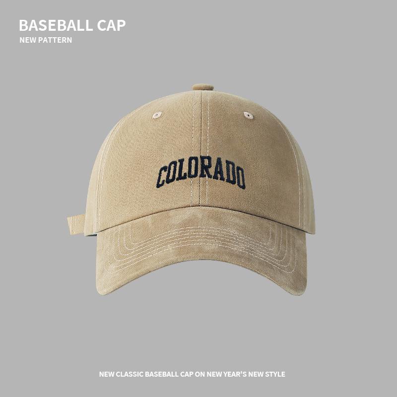 Peaked Cap Children's Embroidery Letters Wide Brim Sunscreen Visor Spring and Autumn Versatile Deep Top Baseball Cap Men