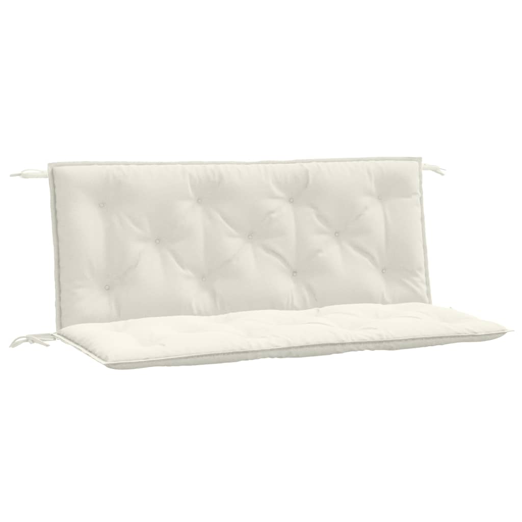 Garden Bench Cushions 2 pcs Cream Melange 120 x 50 x 7 cm Fabric