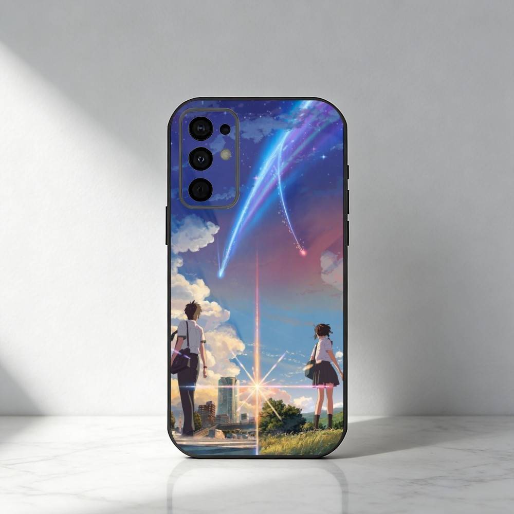 Anima Film Y-Your Name Couple Phone Case For Samsung S25,S24,S21,S22,S23,S30,Ultra,S20,Plus,Fe,Note,5G Black Cover