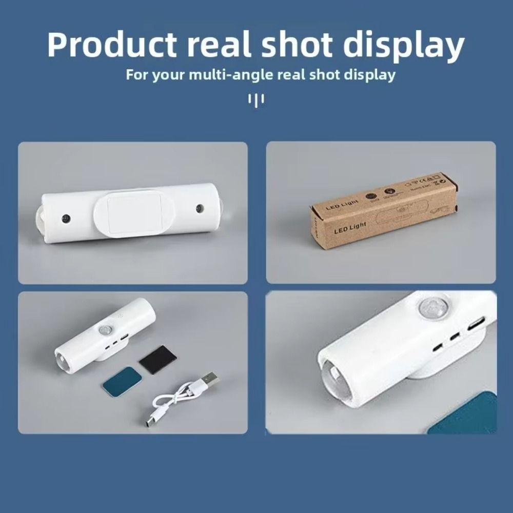 Portable Sensor Night Light Wireless RGB Gradient Wall Lamp LED Closet Light Bedroom