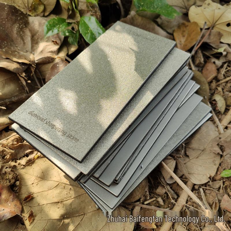170x75mm EVA Diamond Sharpening Stone with Anti-slip Pad and Film Packaging