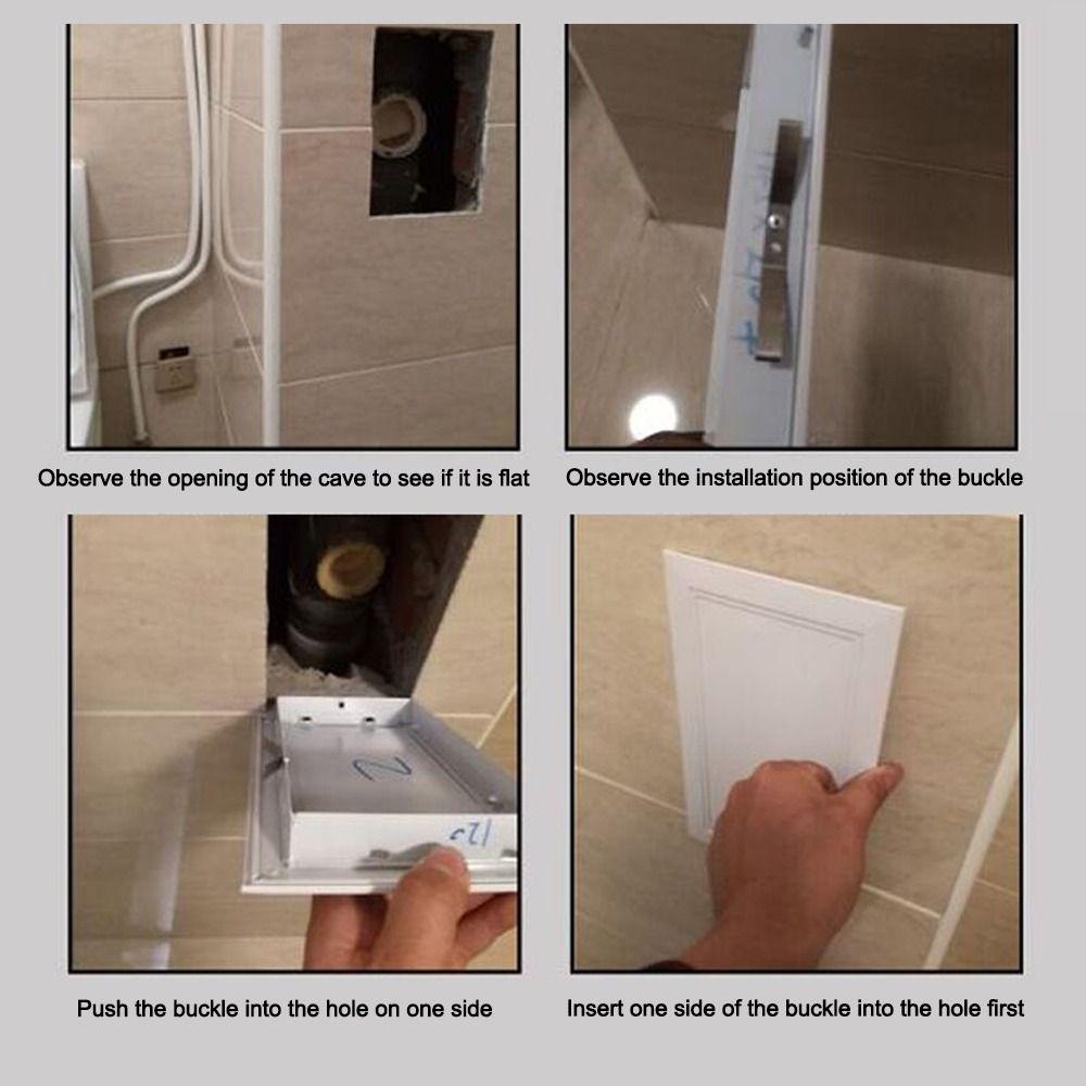 Durable Aluminum Alloy Access Panel White Snap-on Type Inspection Door Anti-corrosion Removable Wall Access Hatch Cover