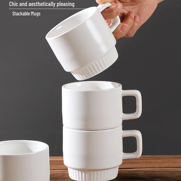 Wind Ceramic Mug Set: Matching Couple Coffee & Tea Cups (2-Piece)