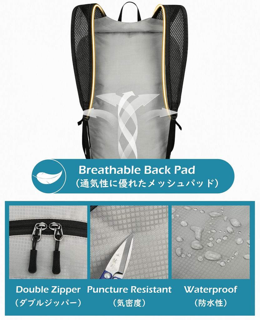 TRIWONDER Складной для улицы, для катастроф, Эко, Большой, Карманный рюкзак, Легкий, Компактный, Водонепроницаемый, Мероприятия, Альпинизм, Пеший туризм,