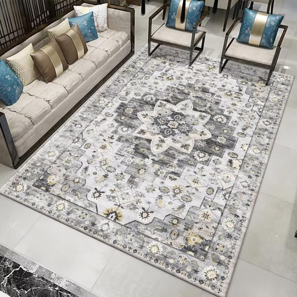Nordic Large Carpet Living Room Retro Style Bedroom Floor Mat Moroccan Home Decor Sofa Tea Table Large Area Carpet