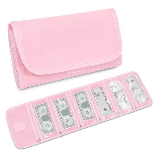 Складной кошелек с 6 карманами на молнии, водонепроницаемая портативная сумка для хранения денежных средств, билетов, денег для отпуска, сумка для покупок