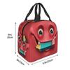 Funny Expression  Insulated Lunch Tote Bag for Women  Resuable Thermal Cooler Bento Box Outdoor Camping Travel