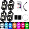 Enhanced 150mAh High-Brightness Eight-Color Airplane Light with RF Remote & Strobe Warning for Car Decoration
