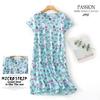 Plus Size Summer Women Nightdress Short Sleeve Cute Cartoon Sleepwear Sweet O Neck Nightgowns Pyjamas Lady's Cotton Sleepdress