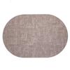 Nordic Oval Fabric Texture Placemat - Waterproof, Oilproof, Heat Insulation, Anti-Scald Mat 