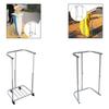 Steel Trash Bag Holder Stand Portable Frame for Garden Leaf Collection Outdoor Garage Laundry