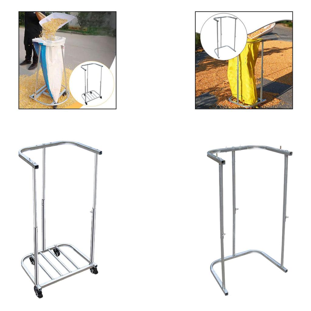 Steel Trash Bag Holder Stand Portable Frame for Garden Leaf Collection Outdoor Garage Laundry