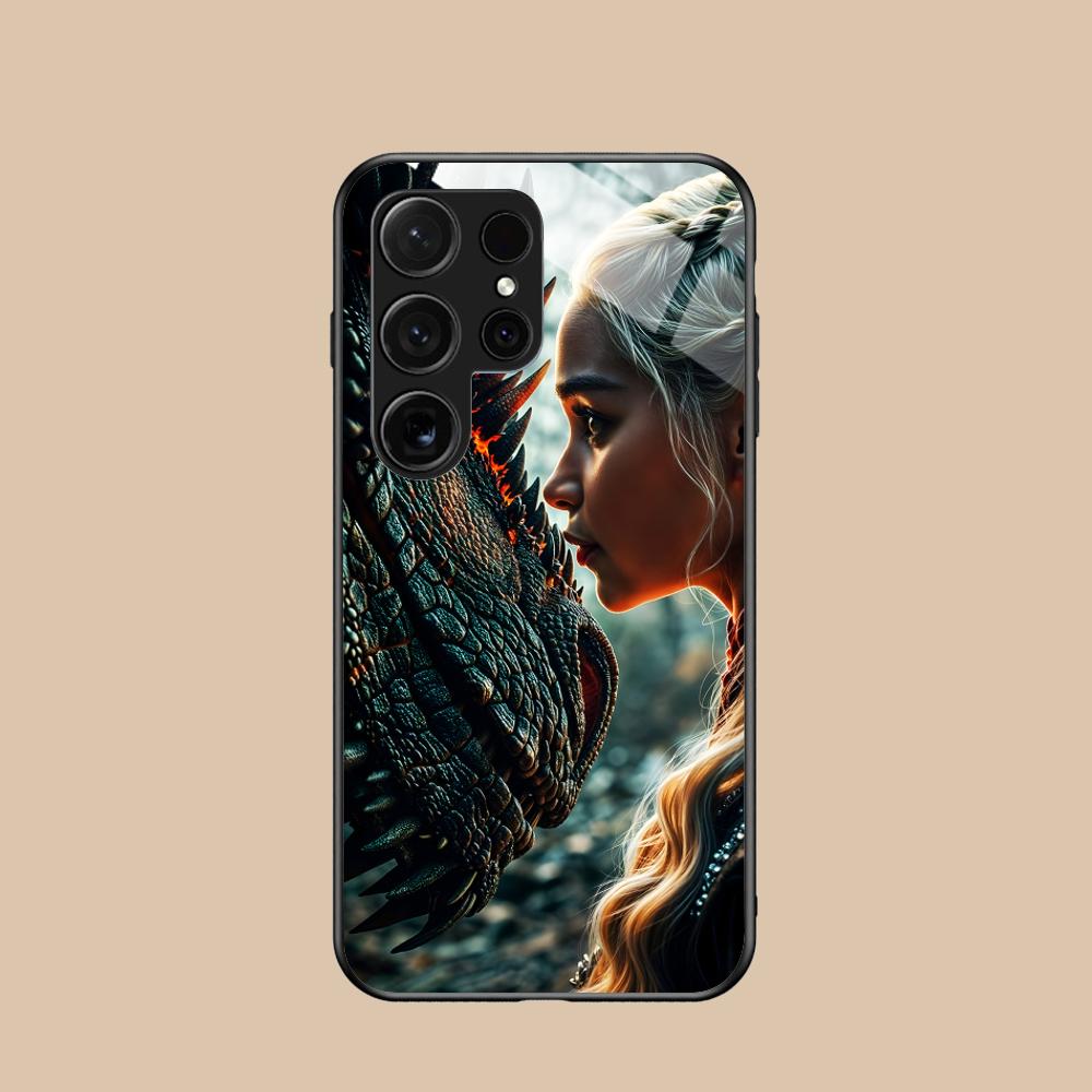 Стеклянный чехол для мобильного телефона «Королева Драконов» для Samsung Galaxy S26 S25 S24 S23 S22 S21 S20 Note20 Plus FE Ultra Цветной чехол