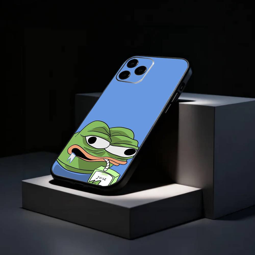 P-Pepe the Frog Phone Case Silicone Soft For IPhone 17 16 15 14 13 12 11 X XR Plus Pro Max Plus