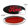 For Ford Mondeo Fusion Focus Fiesta Kuga Edge Transit Ecosport 12.5x5cm Car Front Emblem Logo Rear Trunk Badge Decal Decoration CVX1