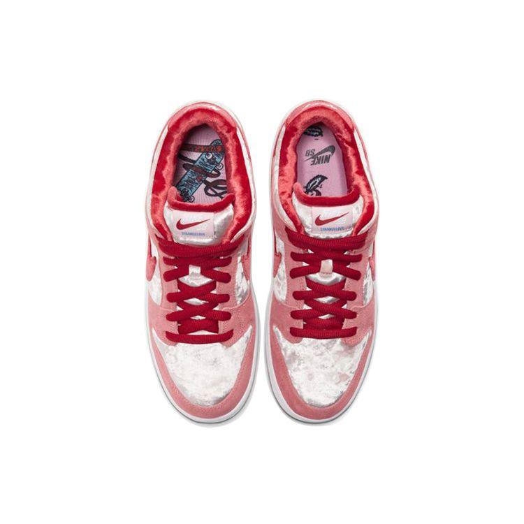 StrangeLove x Nike Dunk Low SB Valentines Day Unisex Sneakers Pink Bright-Melon Gym-Red CT2552-800