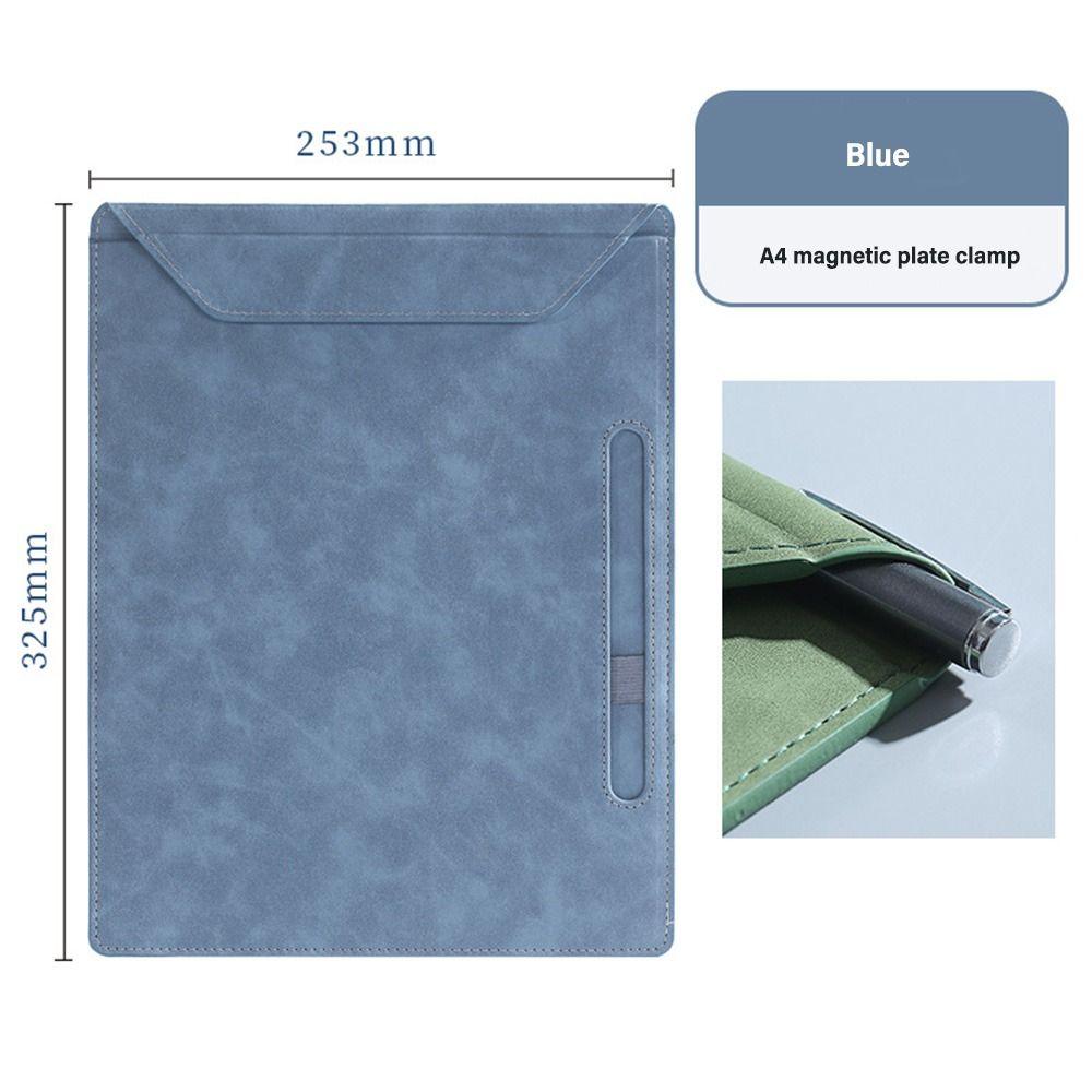 Magnetic Writing Clipboard Leather Document Filing Organizer A4 File Folder  Meeting Minutes