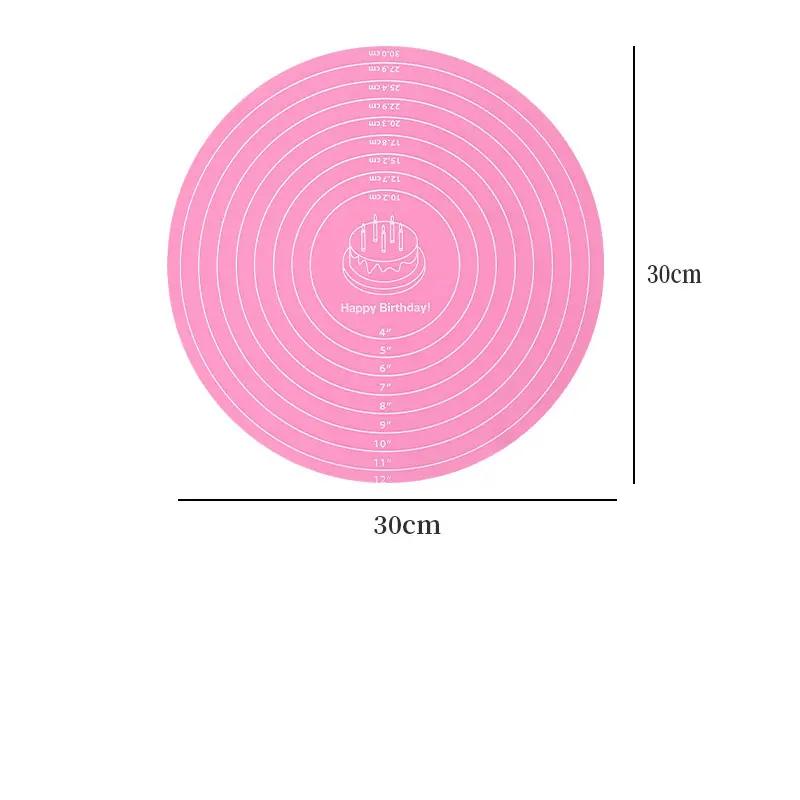1/3Pcs Food-grade Silicone 30cm Circular Pad Kneading Mat Placemat Kitchen Baking High Temperature Resistant Non-Slip Dough Mat