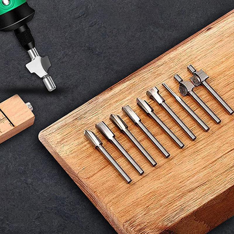 Woodworking Router Bit HSS Milling Cuuter for Dremel Rotary Tools DIY Wood Carbide Carving Engraving Trimming Drilling Carpentry