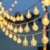 Solar-Powered LED String Lights for Christmas, Camping, Fairy Decor - Bubble, Ball, Water Drop Styles