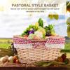 Portable Willow Woven Sundries Toys Fruit Basket Picnic Basket Storage Basket Vegetable Basket