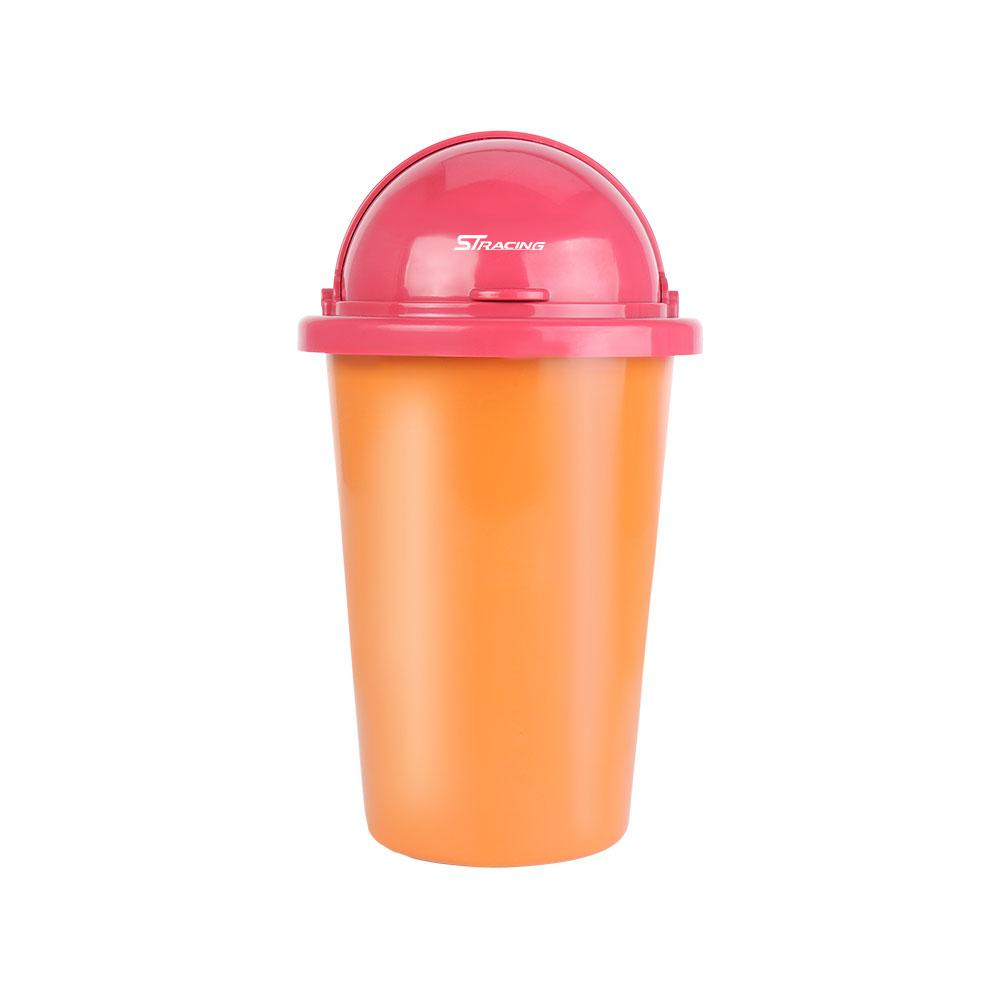 BAZQ7 Car Portable Trash Can Cute Storage Cup Dust-Proof Auto Accessories For Ford Mondeo Fiesta mk6 STRACING F150 Ranger Mustang Kuga